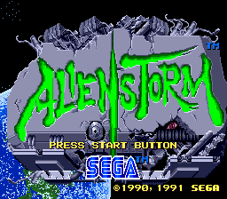 Alien Storm Title Screen